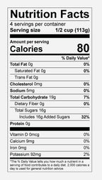 Nutrition facts label for MALVAC Premium Sorrel Brew Signature Blend with detailed calorie count and nutritional content.
