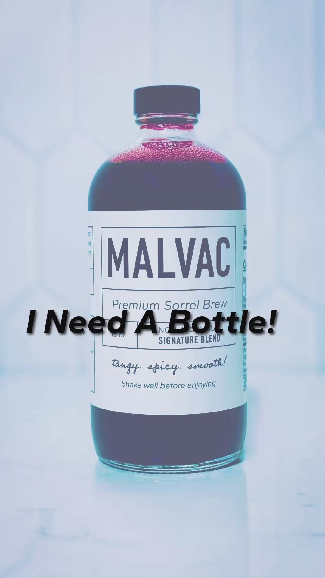 I need a bottle. Man gives verbal opinion about the taste of MALVAC Premium Sorrel Brew at an outdoor fair. Music playing in background.